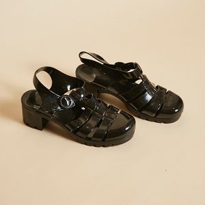 American Apparel Black Jelly Sandals